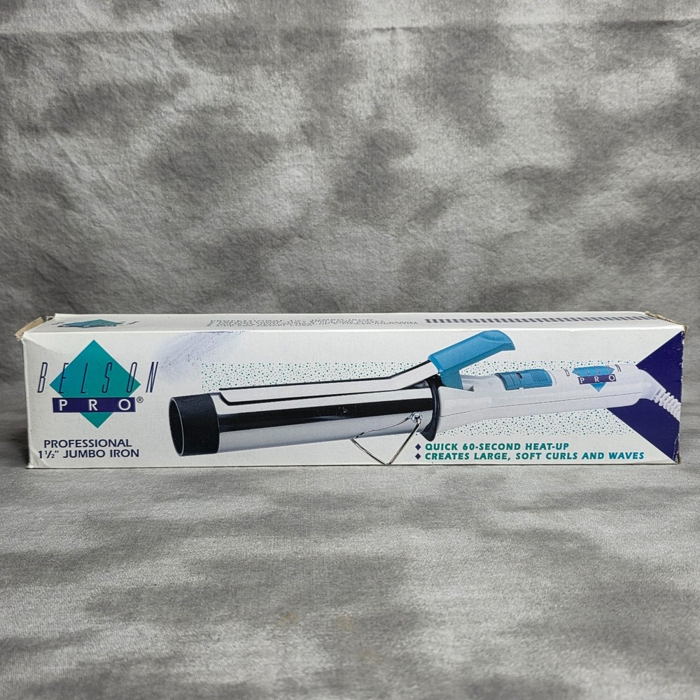 BELSON PRO 1.5" Jumbo Curling Iron Model‎ 9370 Vintage 90s NEW